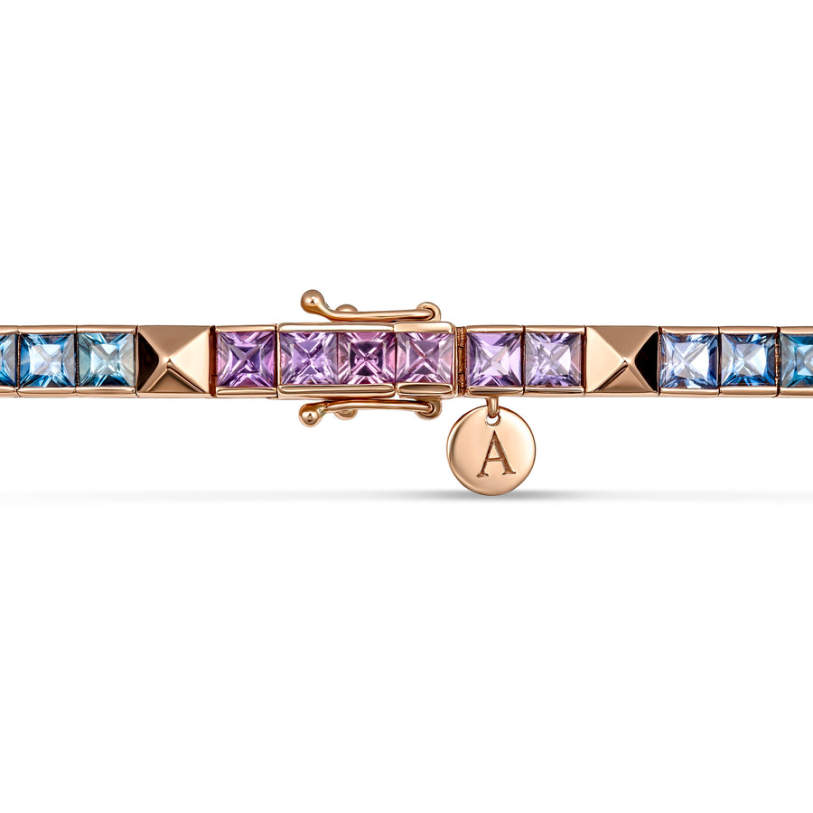 R.08™ Une Rainbow Sapphire Bracelet | Rose Gold