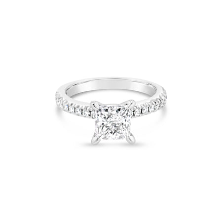 Classic Crawford Princess Cut Diamond Engagement Ring | Platinum