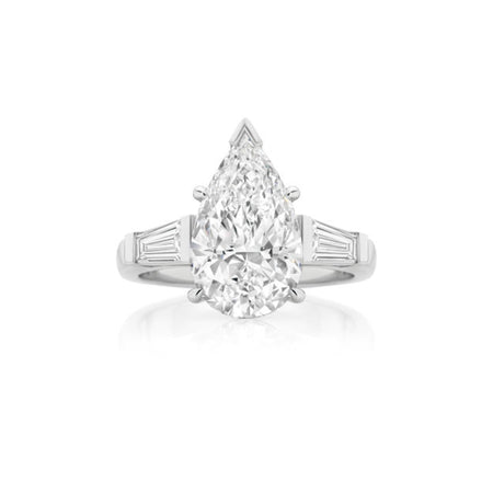 Hot Rocks® Amalia Pear Cut Diamond Engagement Ring | 18K White Gold