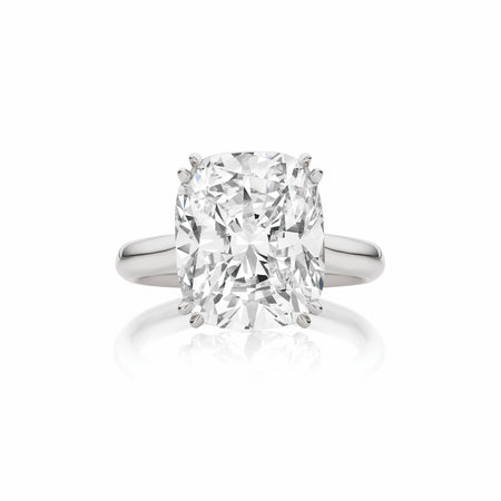 Grandeur Taylor Cushion Cut Diamond Engagement Ring | 18K White Gold