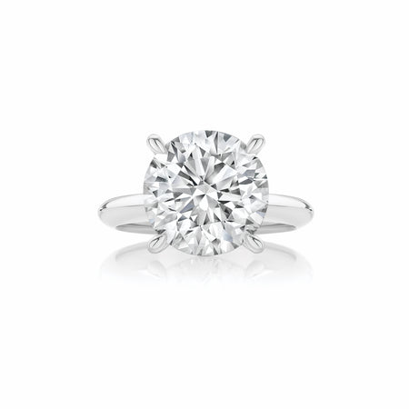 Grandeur Monroe Round Brilliant Cut Diamond Engagement Ring | 18K White Gold