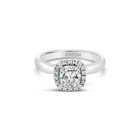 Endless Minelli Cushion Cut Diamond Engagement Ring | 18K White Gold