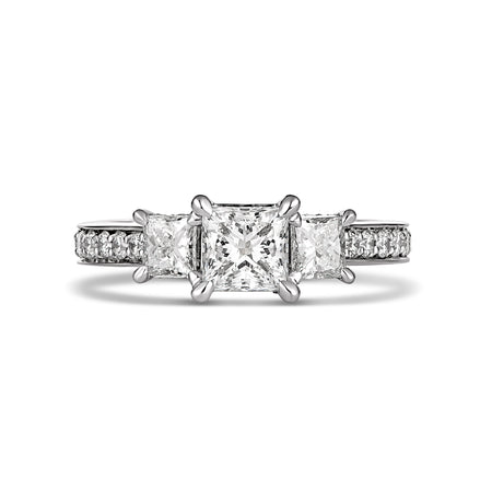 Classic Marcella Diamond Engagement Ring | 18K White Gold