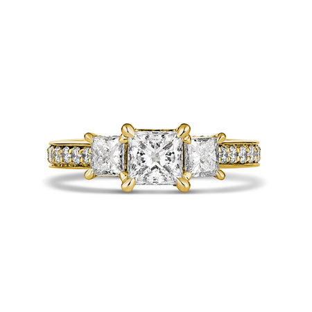 Classic Marcella Diamond Engagement Ring | 18K Yellow Gold