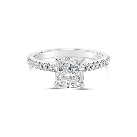 Classic Crawford Cushion Cut Diamond Engagement Ring | Platinum