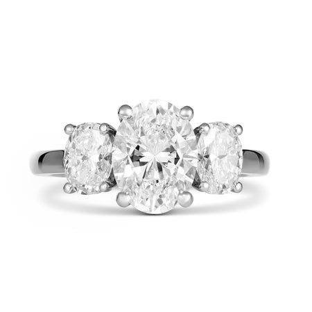 Classic Marcella Diamond Engagement Ring | 18K White Gold