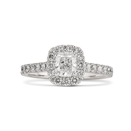 Endless Minelli Cushion Cut Diamond Engagement Ring | 18K White Gold