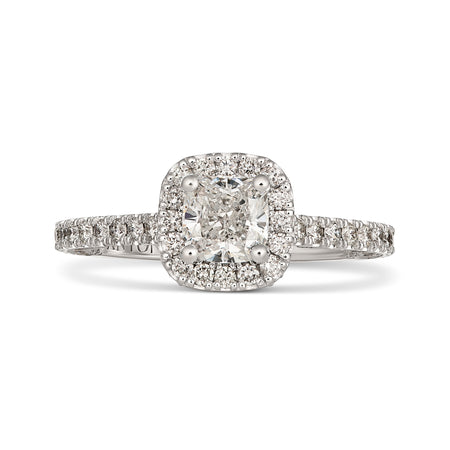 Endless Minelli May Cushion Cut Diamond Engagement Ring | 18K White Gold