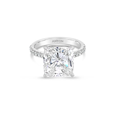 Grandeur Taylor Cushion Cut Diamond Engagement Ring | 18K White Gold