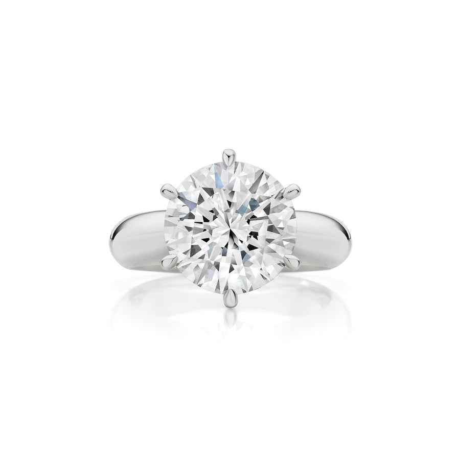 Hot Rocks® Collection Round Brilliant Cut Diamond Solitaire Ring | White Gold