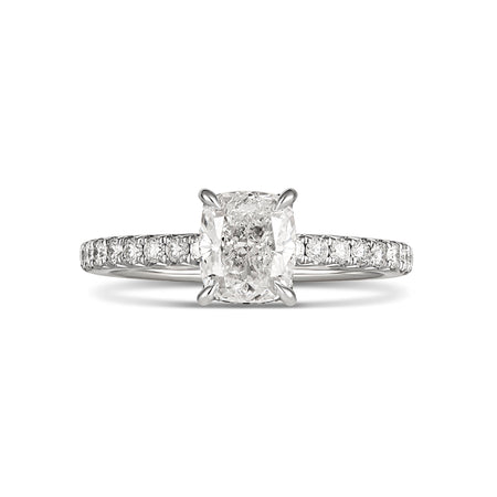 Classic Crawford Cushion Cut Diamond Engagement Ring | Platinum