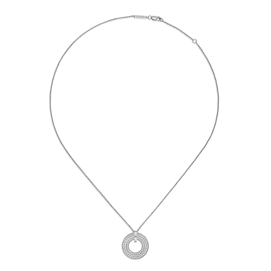 Capri Dreaming® Lighthouse Double Diamond Pendant Necklace | White Gold