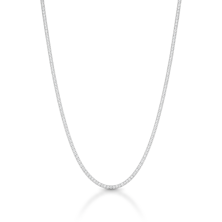 Promotional Finds Natural Diamond Tennis Necklace | 18K White Gold
