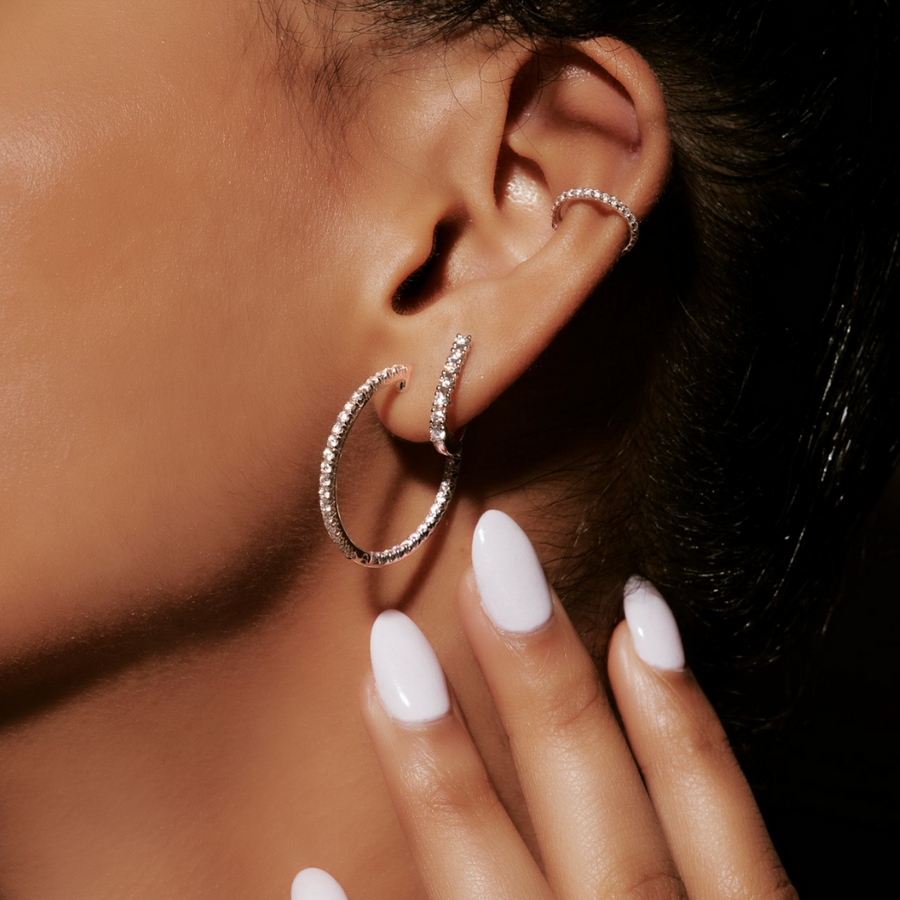 White gold ear deals cuff