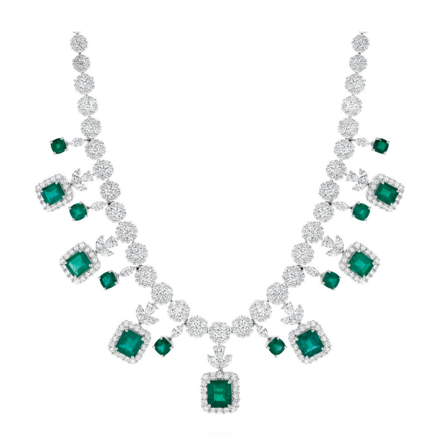 High Jewellery Collection Emerald and Diamond Collier