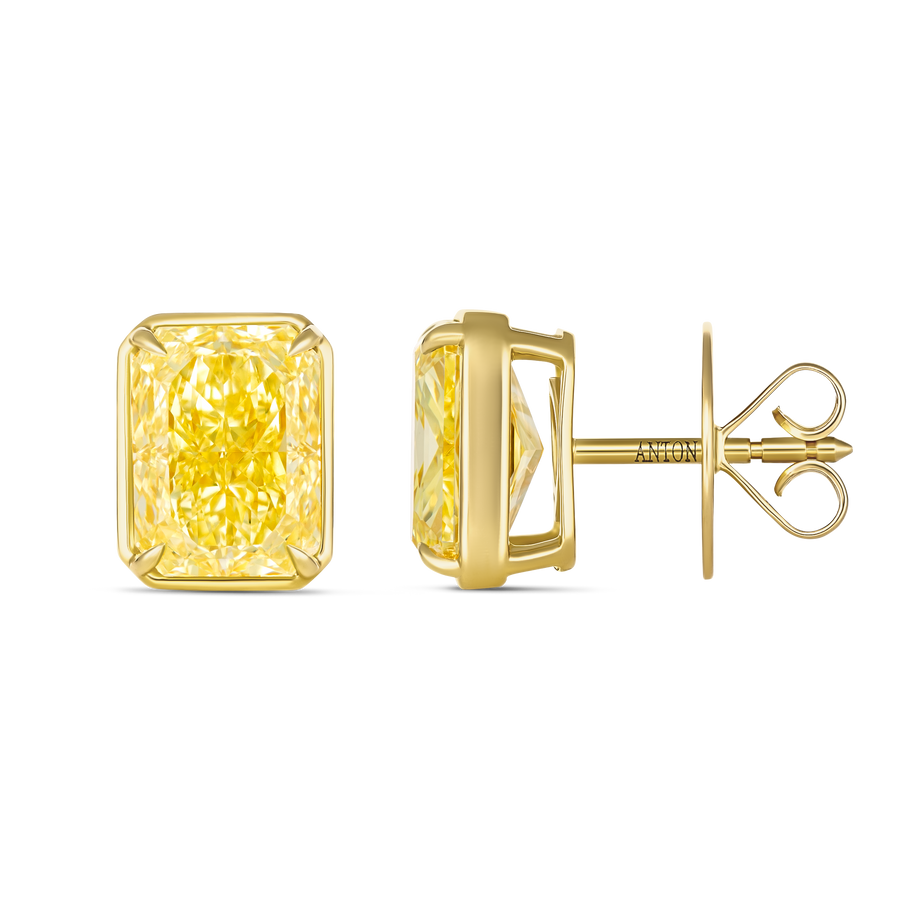 Hello Yellow® Luminous Radiant Cut Diamond Studs