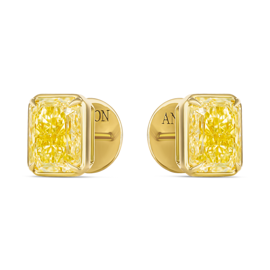 Hello Yellow® Luminous Radiant Cut Diamond Studs