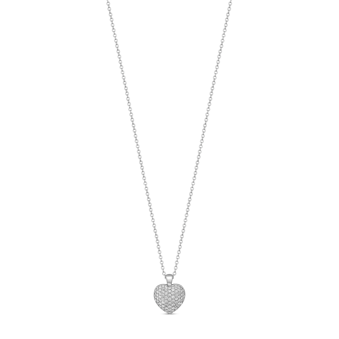 Artisan Pavé Set Heart Small | 18K White Gold - ARTISAN-HRT-N0003459-SML-WG  - ANTON Jewellery