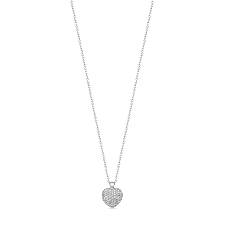 Artisan Pavé Set Heart Large | 18K White Gold