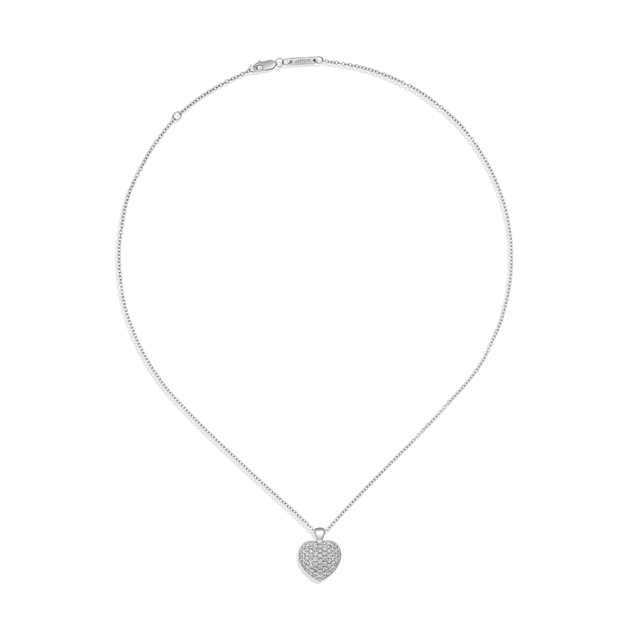 Artisan Pavé Set Heart Medium | 18K White Gold