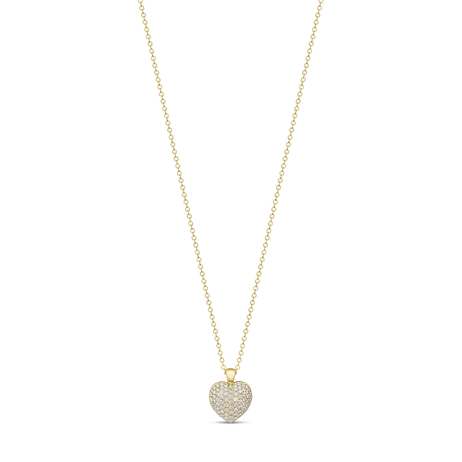 Artisan Pavé Set Heart Large | 18K Yellow Gold