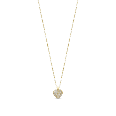 Artisan Pavé Set Heart Medium | 18K Yellow Gold