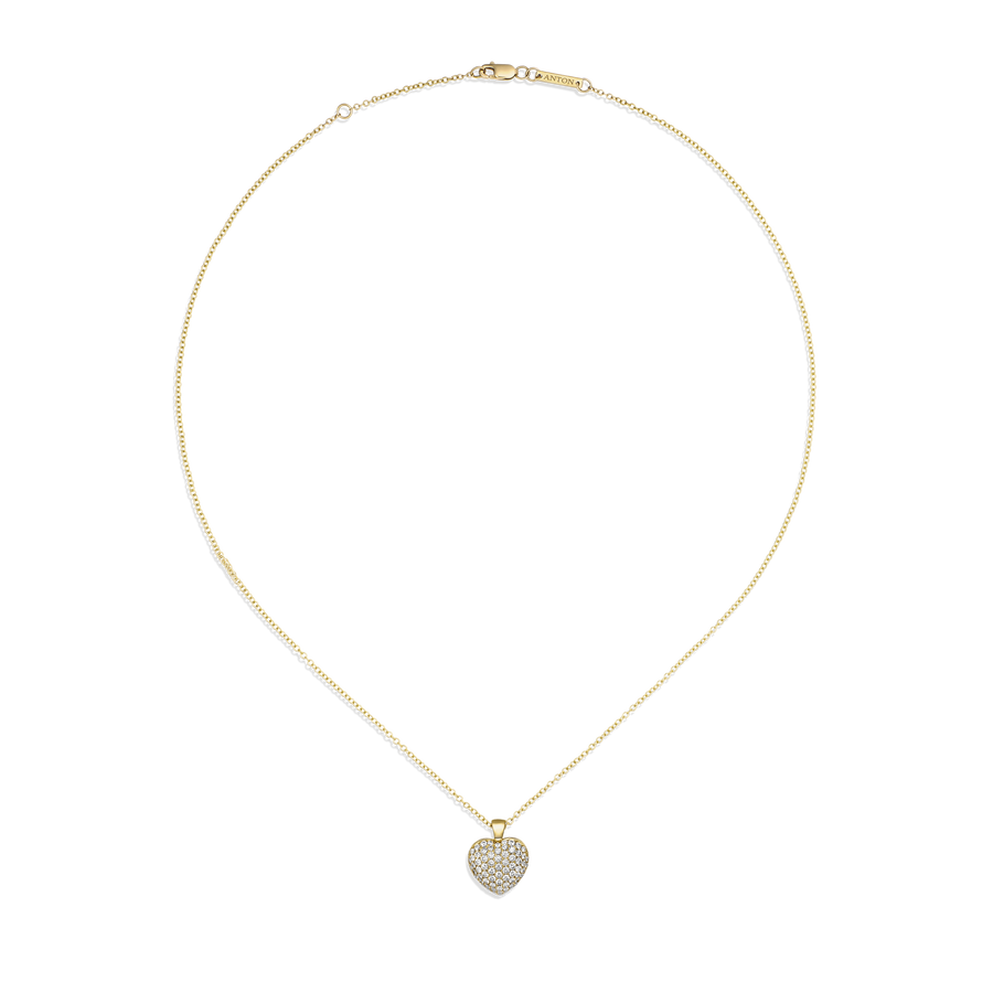 Artisan Pavé Set Heart Small | 18K Yellow Gold