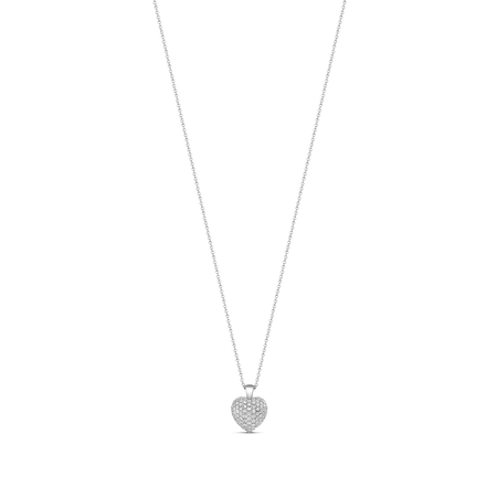 Artisan Pavé Set Heart Small | 18K White Gold