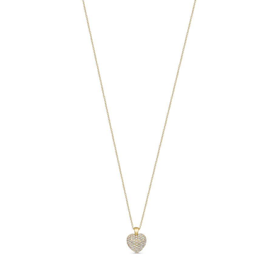 Artisan Pavé Set Heart Large | 18K Yellow Gold