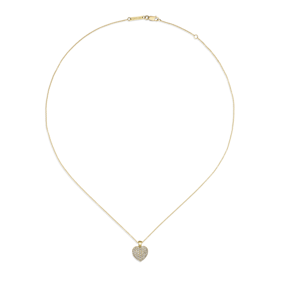 Artisan Pavé Set Heart Medium | 18K Yellow Gold