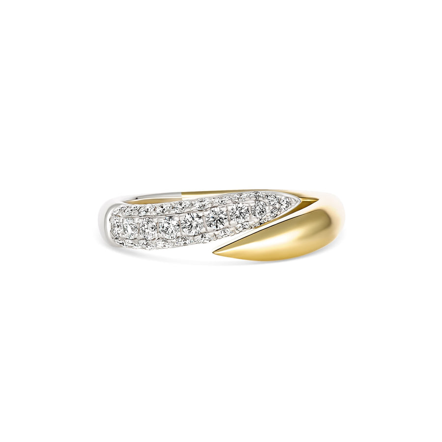 Artisan Two Tone Three Row Diamond Ring