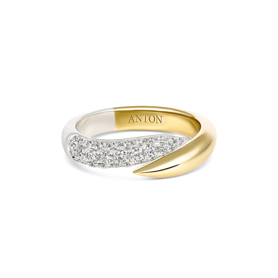 Artisan Two Tone Three Row Diamond Ring