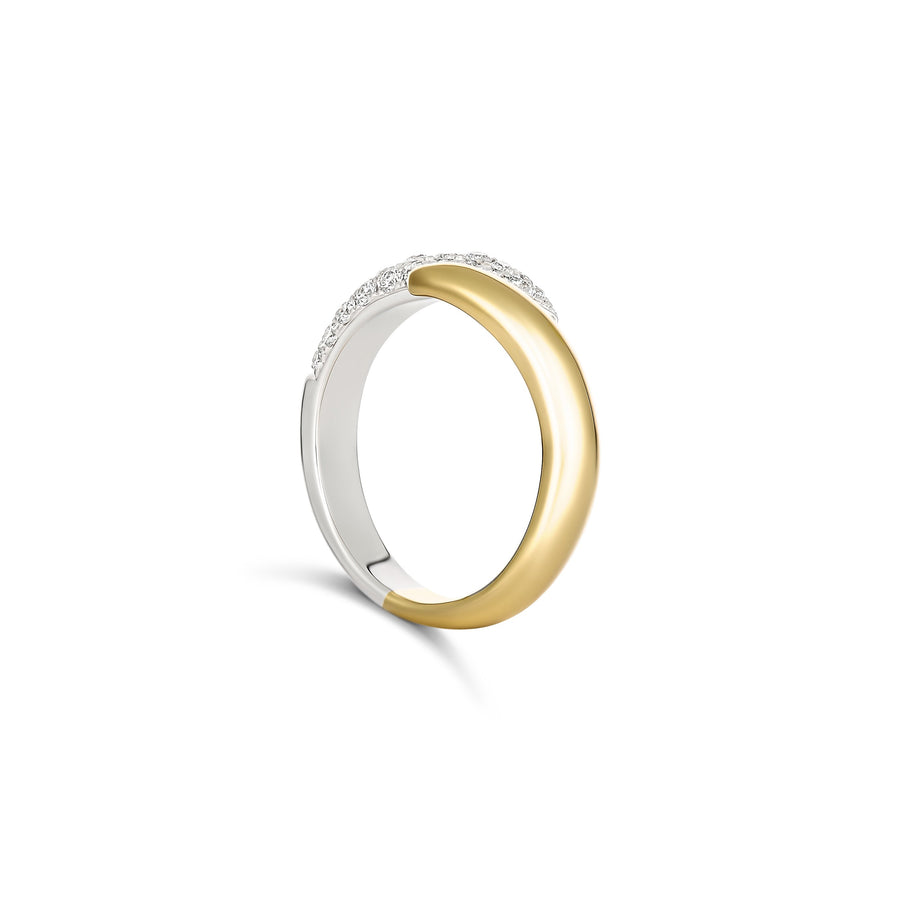 Artisan Two Tone Three Row Diamond Ring