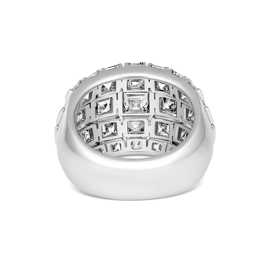 Artisan High Jewellery High Dome Baguette Diamond Ring | Platiunum