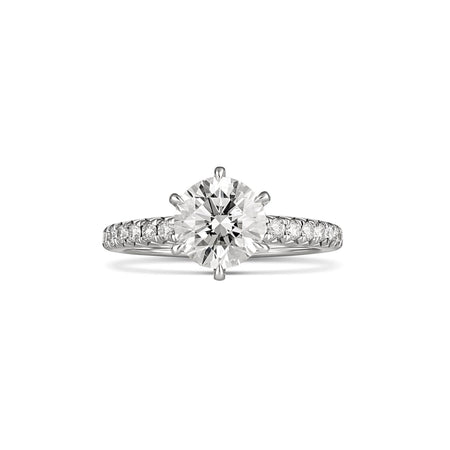Hot Rocks? Crawford Round Brilliant Cut Diamond Engagement Ring | Platinum