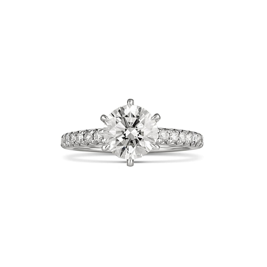 Hot Rocks® Crawford Round Brilliant Cut Diamond Engagement Ring | Platinum