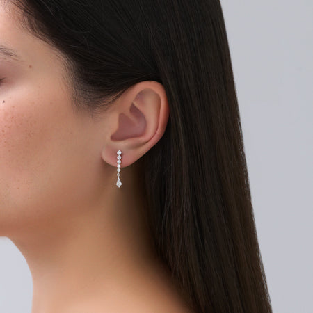 Classic Harbour Kite Drop Diamond Drop Earrings | 18K White Gold