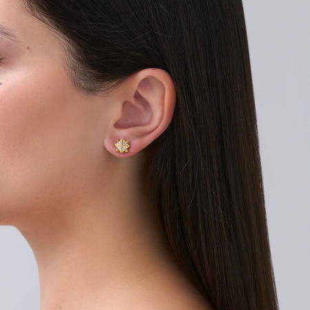 R.08® Nirvana Small Stud Earring | Yellow Gold