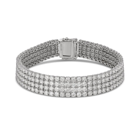 Artisan Round Brilliant Cut Diamond Bracelet | White Gold