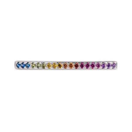 Little Rocks® Collection Rainbow Bar Bracelet | 18K White Gold