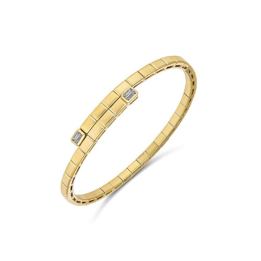 Capri Dreaming® Golden Tennis Diamond Wrap Bangle | 18K Yellow Gold