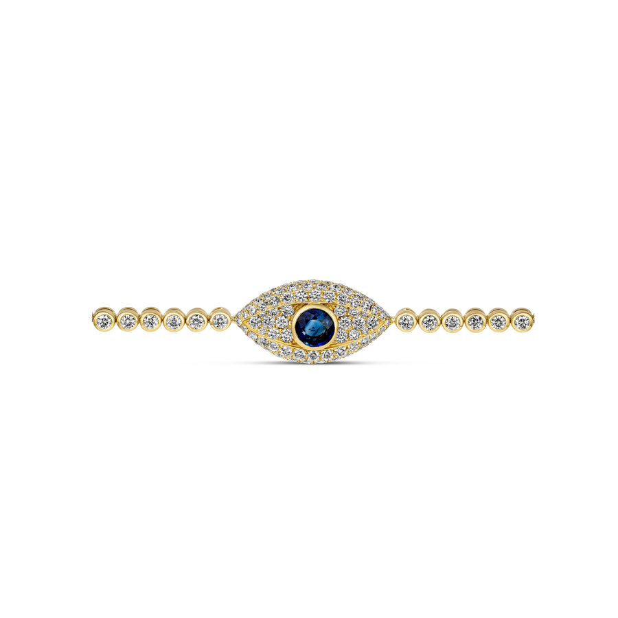 Capri Dreaming® Evil Eye Diamond Tennis Bracelet | 18K Yellow Gold