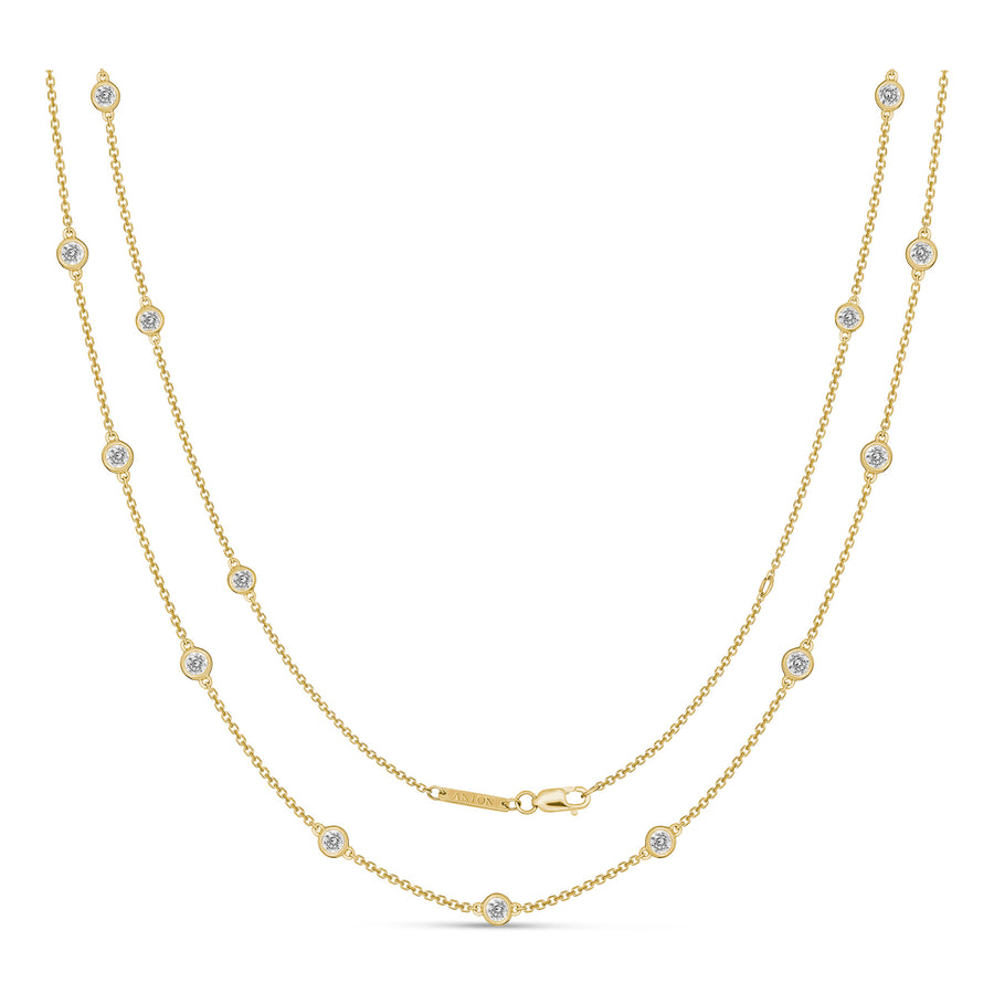 Capri Dreaming® Dot Chain 1.00CT Necklace | Yellow Gold