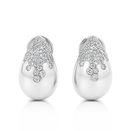 Capri Dreaming® Tide Diamond Earrings | 18K White Gold