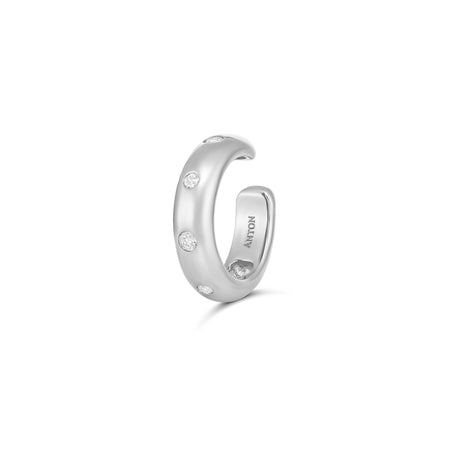 Capri Dreaming® Pebble Ear Cuff Medium | White Gold