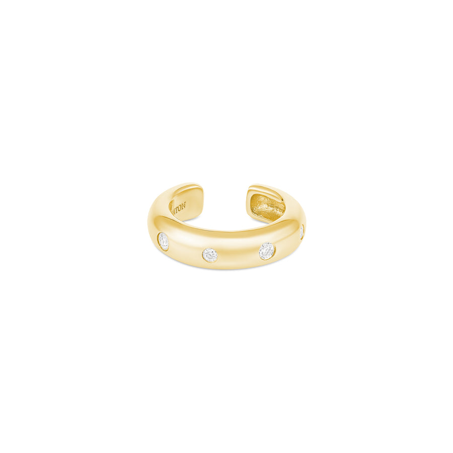 Capri Dreaming® Pebble Ear Cuff Medium | White Gold