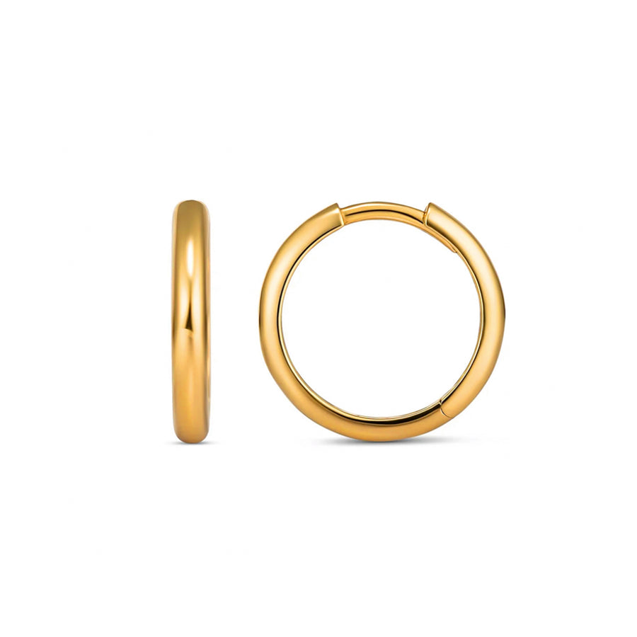 Capri Dreaming® Solid Hoops 14mm | Yellow Gold
