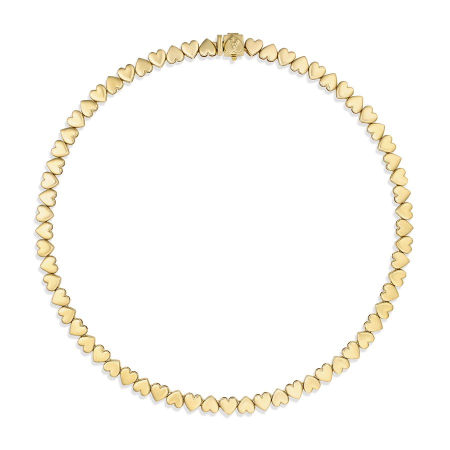 Capri Dreaming® Golden Heart Tennis Necklace | 18K Yellow Gold