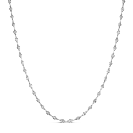 Capri Dreaming® Diamond Dot Link Necklace | 18K White Gold