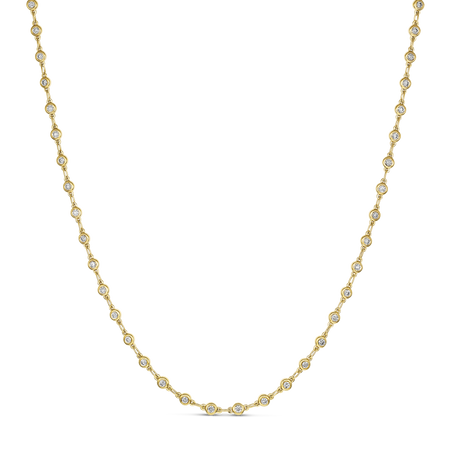 Capri Dreaming® Diamond Dot Link Necklace | 18K Yellow Gold